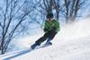 Pupil skiing on a school trip