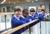 Group of school children in uniform