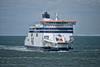 A P&O Ferry making the crossing between England and France, from Dover