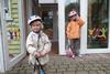 Young children outside school