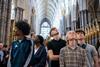 Secondary students at Westminster Abbey