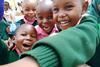 A group of happy children in Kenya