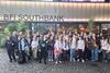 Carisbrooke Students, outside the Mandarin Study Day event