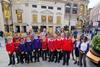 Chantry pupils outside the Lyceum Theatre