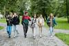 School children walking together