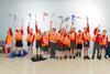 Children take part in a workshop at Tate St Ives Cornwall as part of Hyundai's Great British School Trip programme to help educate children on the impact of plastic.