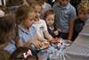 Melsonby Primary pupils unbox their creations at the Yorkshire Museum for the community display.