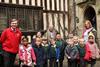 School children visiting Hever Castle in Kent