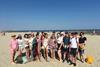 Charters School students visiting the beach on a trip to Montpellier in France