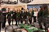 Group of school pupils on a tour of British Motor Museum