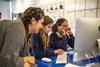Pupils taking part in a Guardian Foundation Behind the Headlines workshop.
