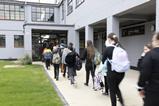 Students head into the new Learning Centre at Bletchley Park