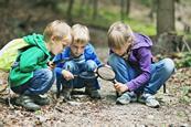 Children searching mud