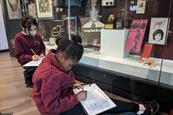 Pupils taking part in activities at the National Football Museum as part of Takeover Day