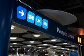 Passport control at airport