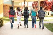 School Children running