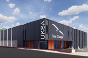 Artists impression of the new UKSA centre in Cowes, Isle of Wight