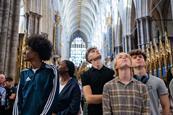 Secondary students at Westminster Abbey
