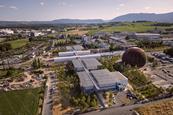 An aerial view of CERN's new Science Gateway centre in Geneva, Switzerland