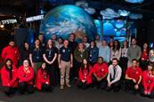Tim Peake meets staff at the National Space Centre