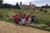 Students from St John's C of E school on a trip to the Isle of Wight 
