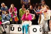 Folkestone School for Girls from Kent performing Back in the Day by Yasmeen Khan at National Theatre 2024 Connections Festival