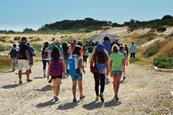 A group of students explore parts of Israel on a school trip