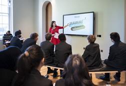 Students taking part in a workshop at the Imperial War Museum.