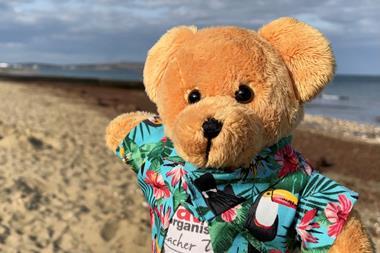 Teacher Ted at Shanklin beach in the Isle of Wight