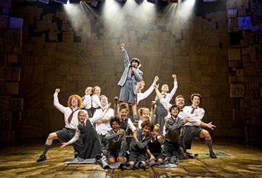 The cast of Matilda The Musical in London