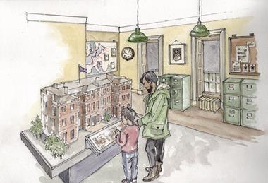 An artist representation of what the model house will look like