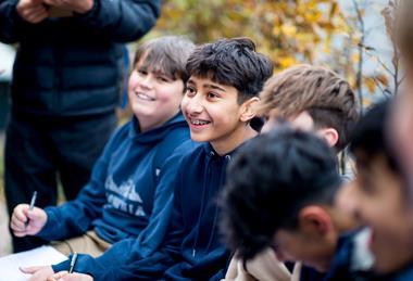 Young boys on a Field Studies Council trip.