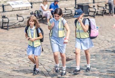 School children at Tower of London