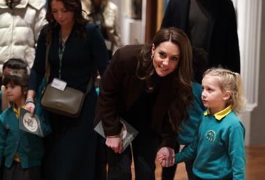 All Souls Primary School visit the National Portrait Gallery in London alongside the Princess of Wales
