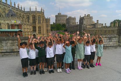Pupils from Deanesfield School enjoy a day out at Windsor Castle