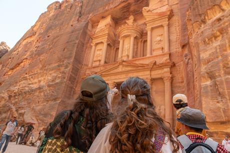Pupils visiting Petra in Jordan