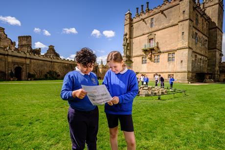 Pupils at Bolsover Castle