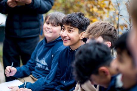 Young boys on a Field Studies Council trip.