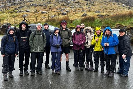Teachers, staff and parents from Latchford St James CofE Primary School at Snowdon