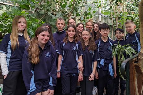 Winchmore School pupils at the Living Rainforest