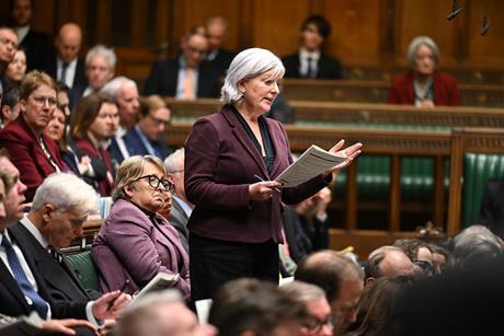 South Devon MP Caroline Voaden asks a question in PMQs