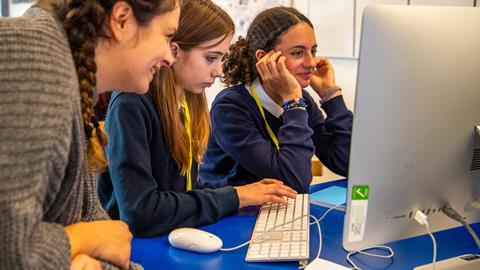 Pupils taking part in a Guardian Foundation Behind the Headlines workshop.