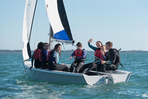 Young people sailing at the ASC Portsmouth
