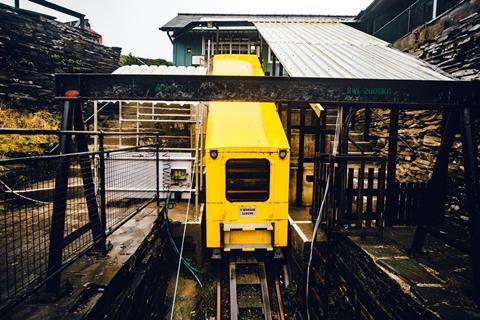 Train in to mine at Zip World Llechwedd