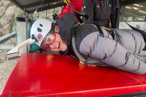 Rob gearing up for Velocity at Penryhn Quarry Zip World