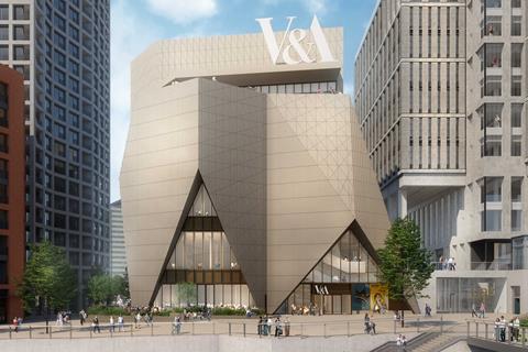 An artist's impression of the V&A East Museum