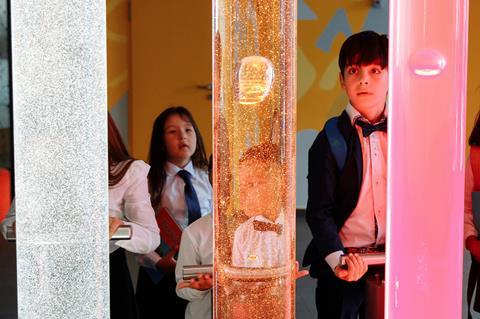 School children at museum / science centre