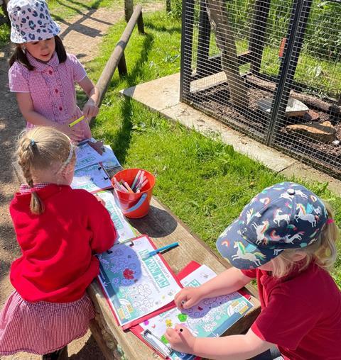 School children at Fairytale Farm