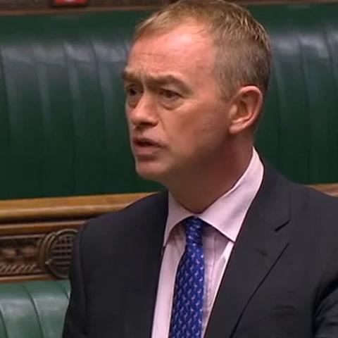 Tim Farron, MP, speaking in Parliament