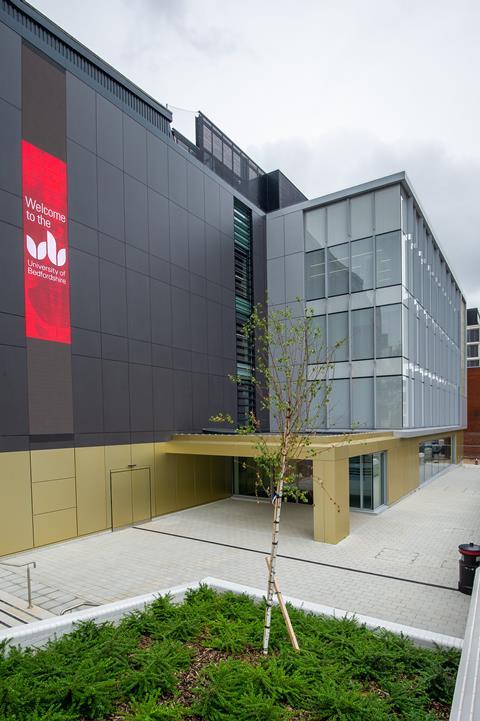 The new STEM building at University of Bedfordshire